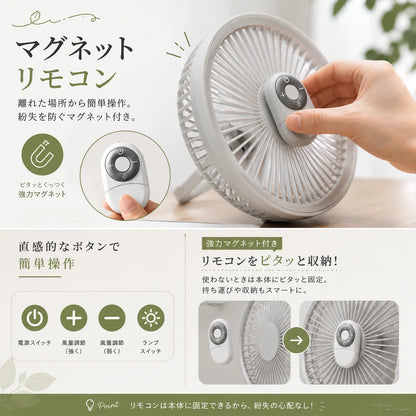 CoolWind Pro™｜LED搭載 携帯扇風機（車内・アウトドア対応）