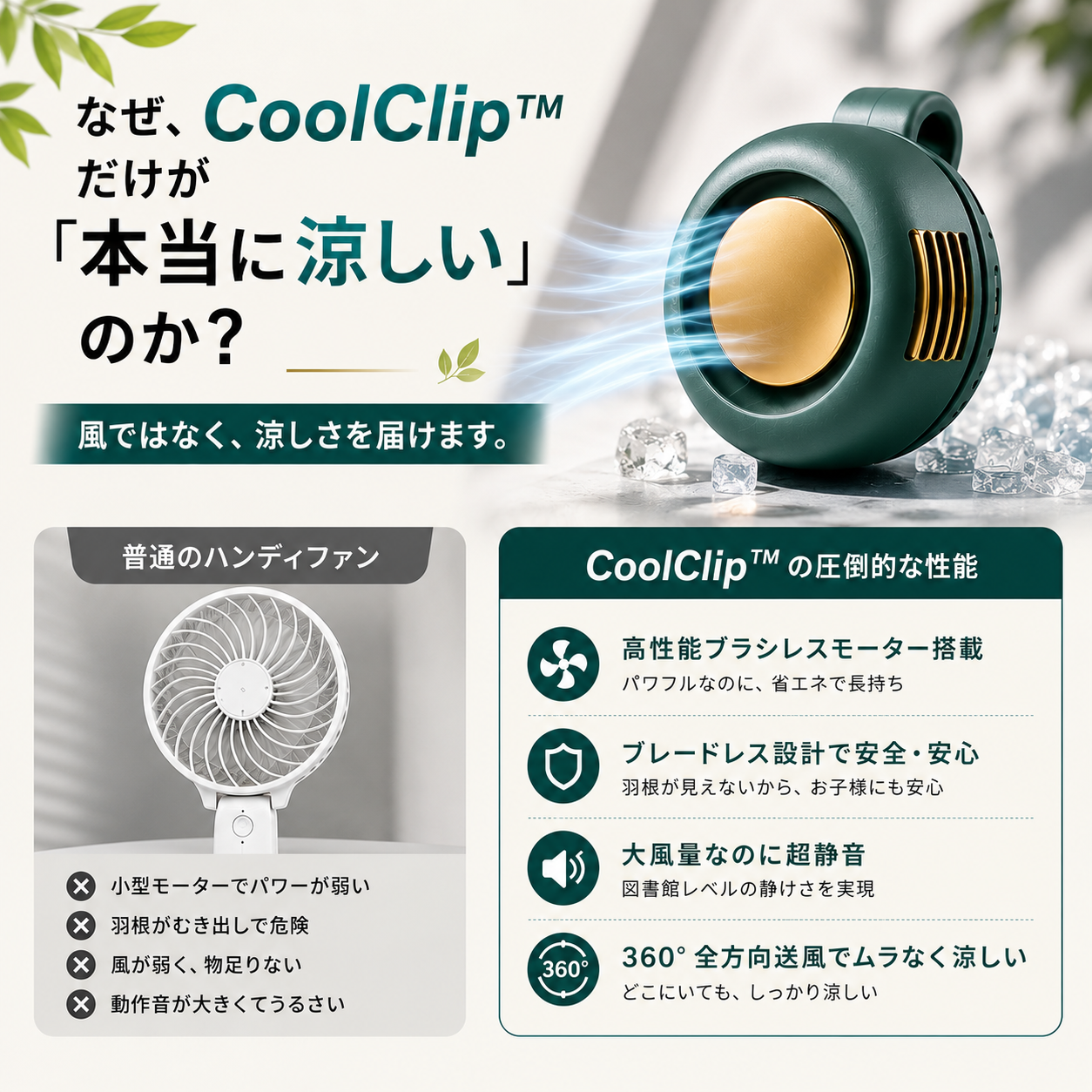 CoolClip™ 6WAY ポータブルクリップファン