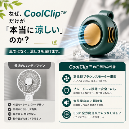 CoolClip™ 6WAY ポータブルクリップファン